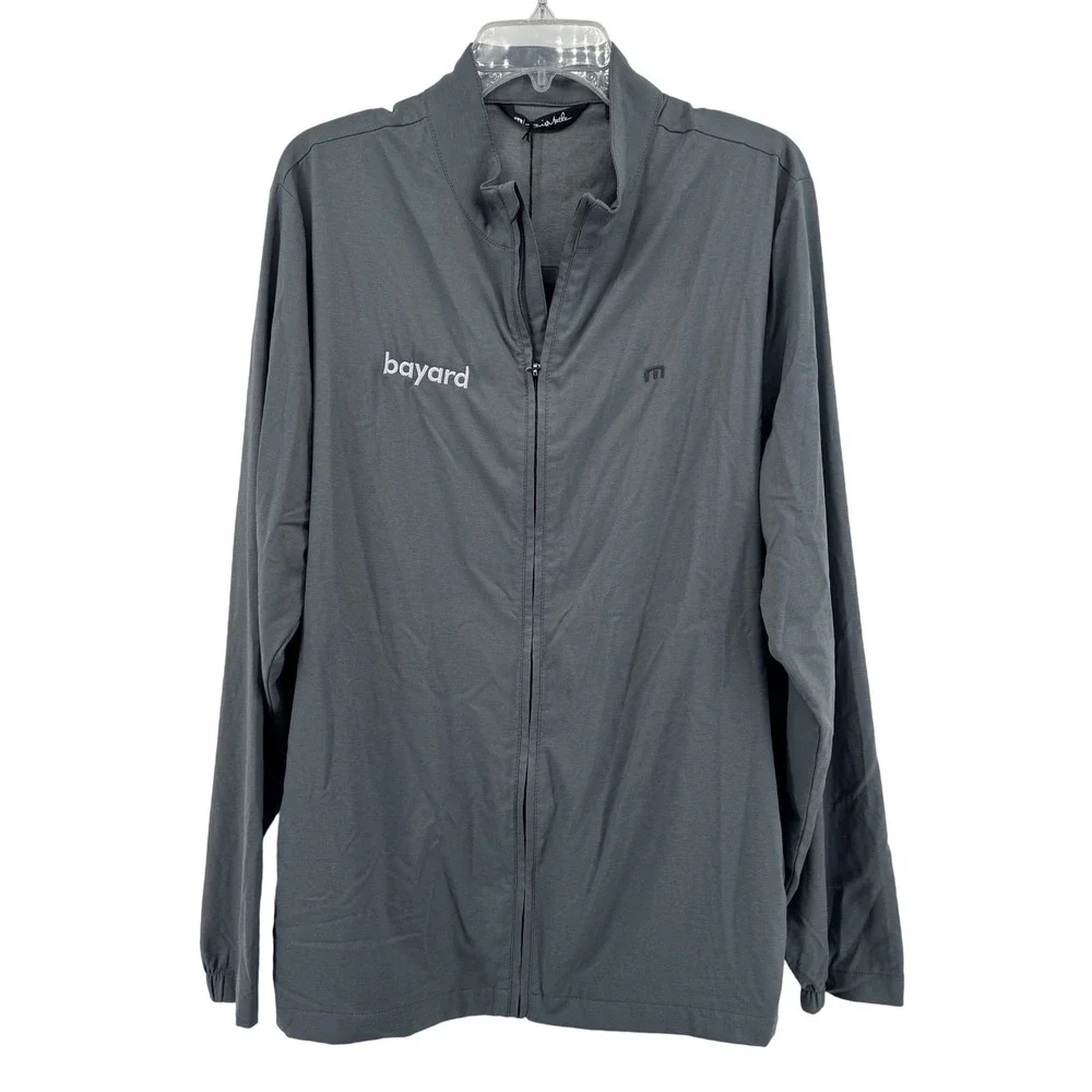 Travis Mathew Surfside Golf Full Zip Jacket Grey XL Wrinkle Resistant Preppy‎